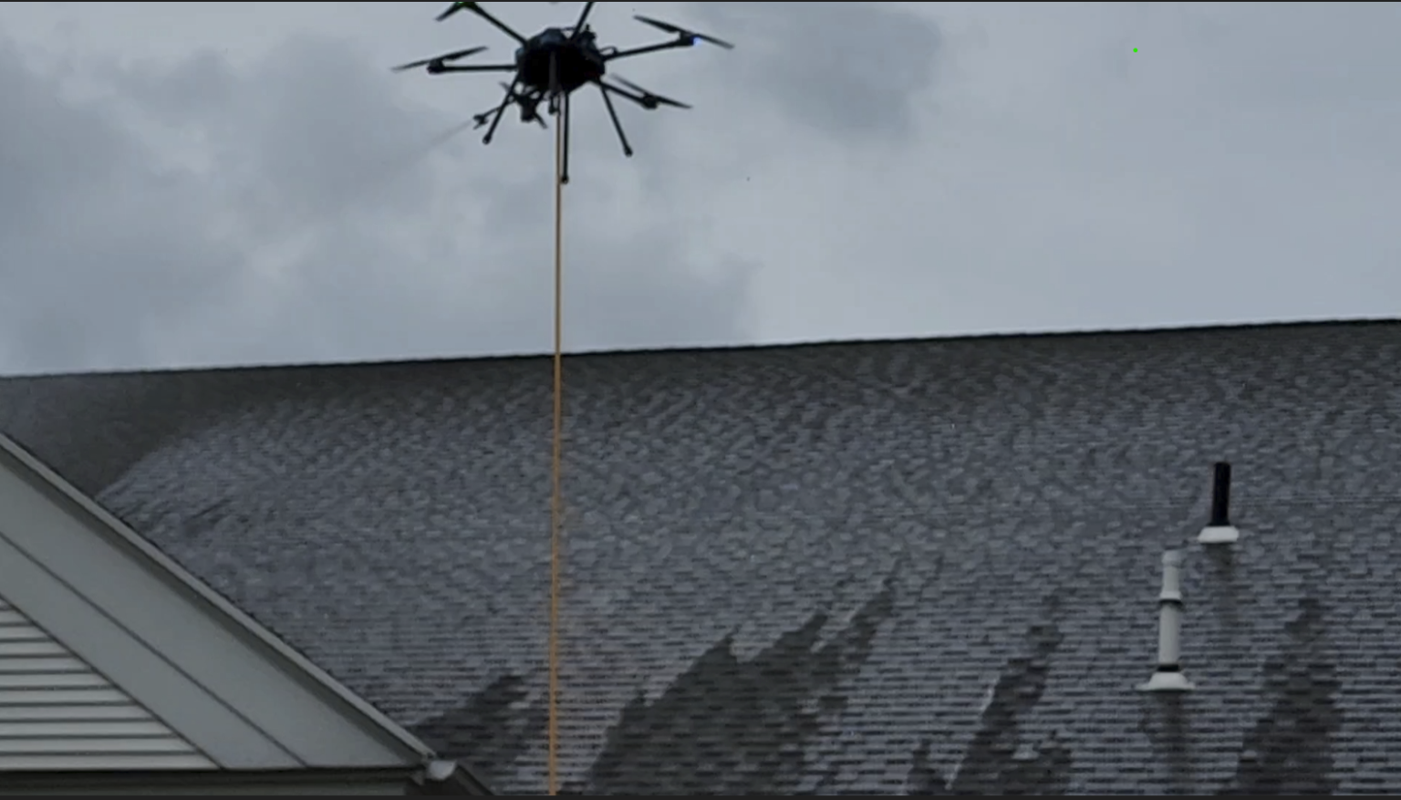 Soft Washing Cleaning Drones Roofs Windows Large Buildings